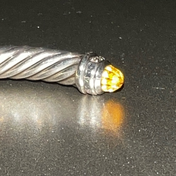 David Yurman Bracelet in Sterling Silver with Citrine and Pavé Diamonds - Picture 5 of 5